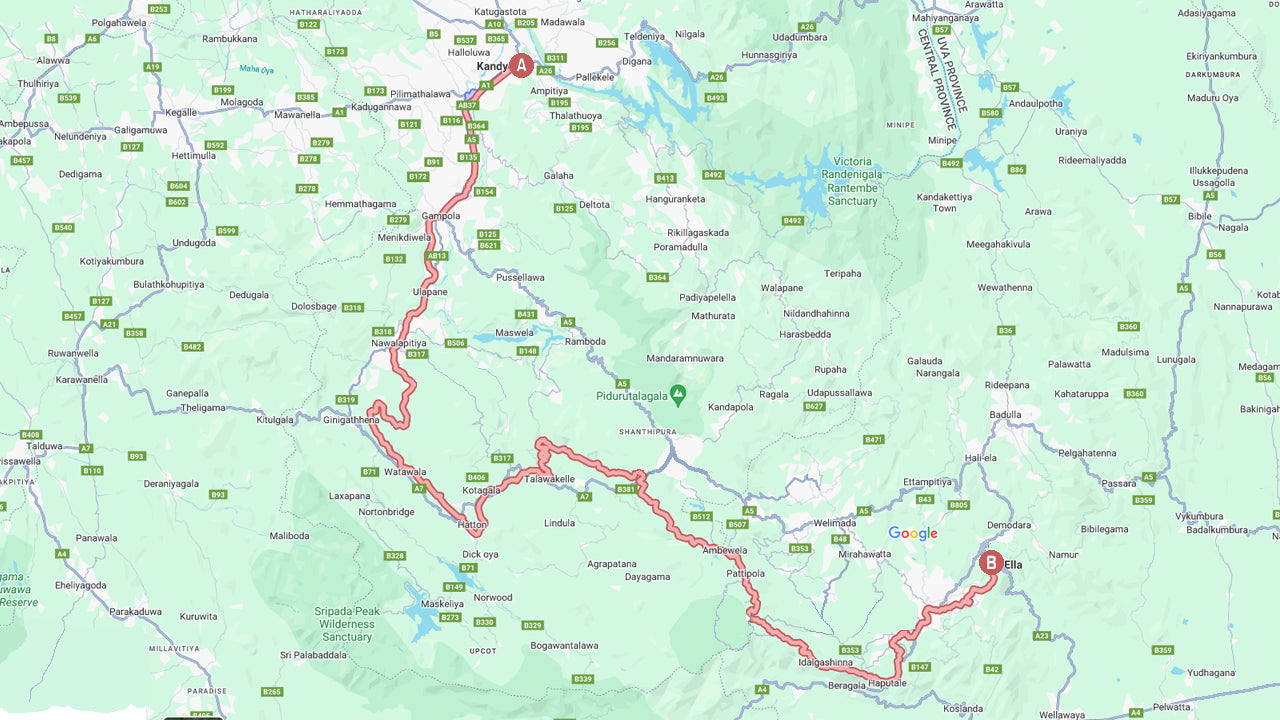 Train de Kandy à Ella (train n° 1015 « Udarata Menike »)