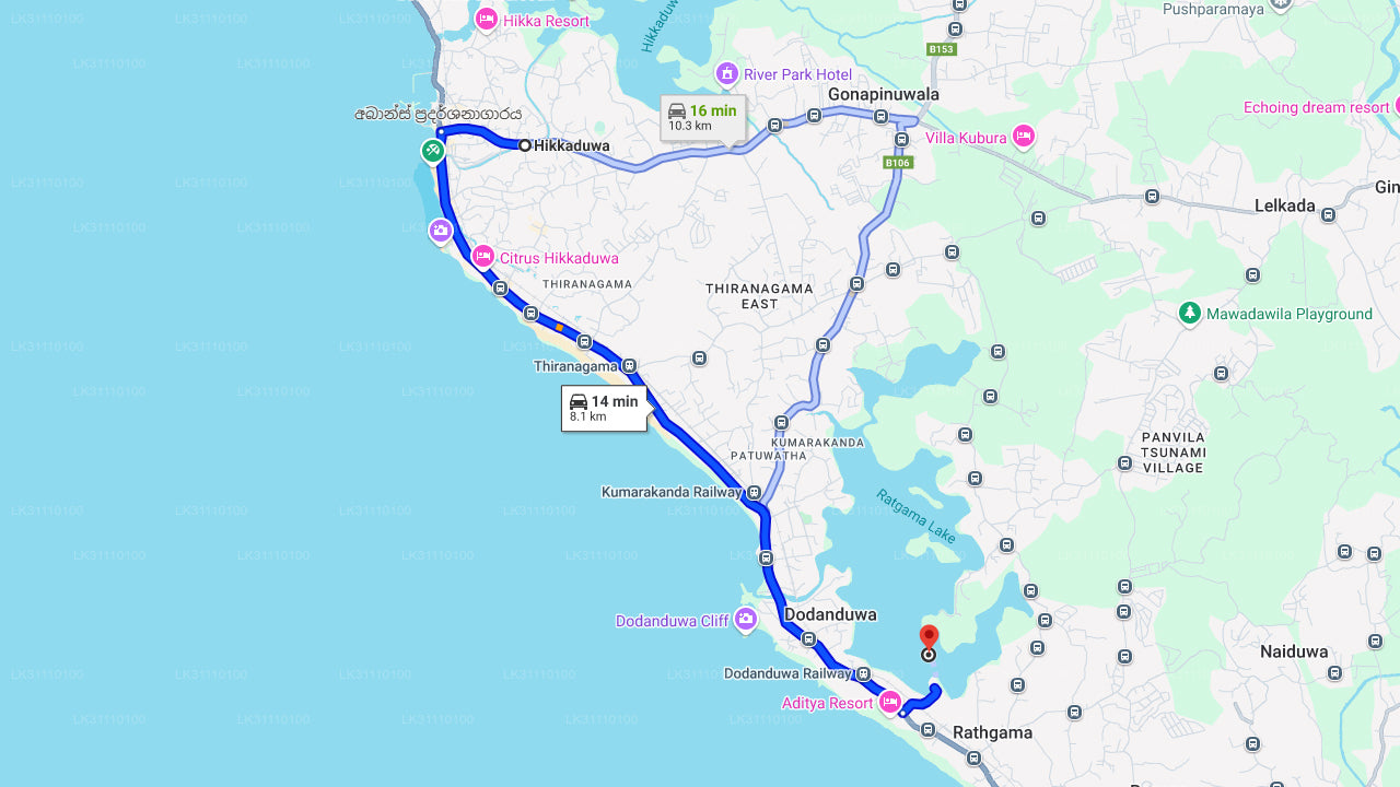 Kayak au lac Rathgama depuis Hikkaduwa