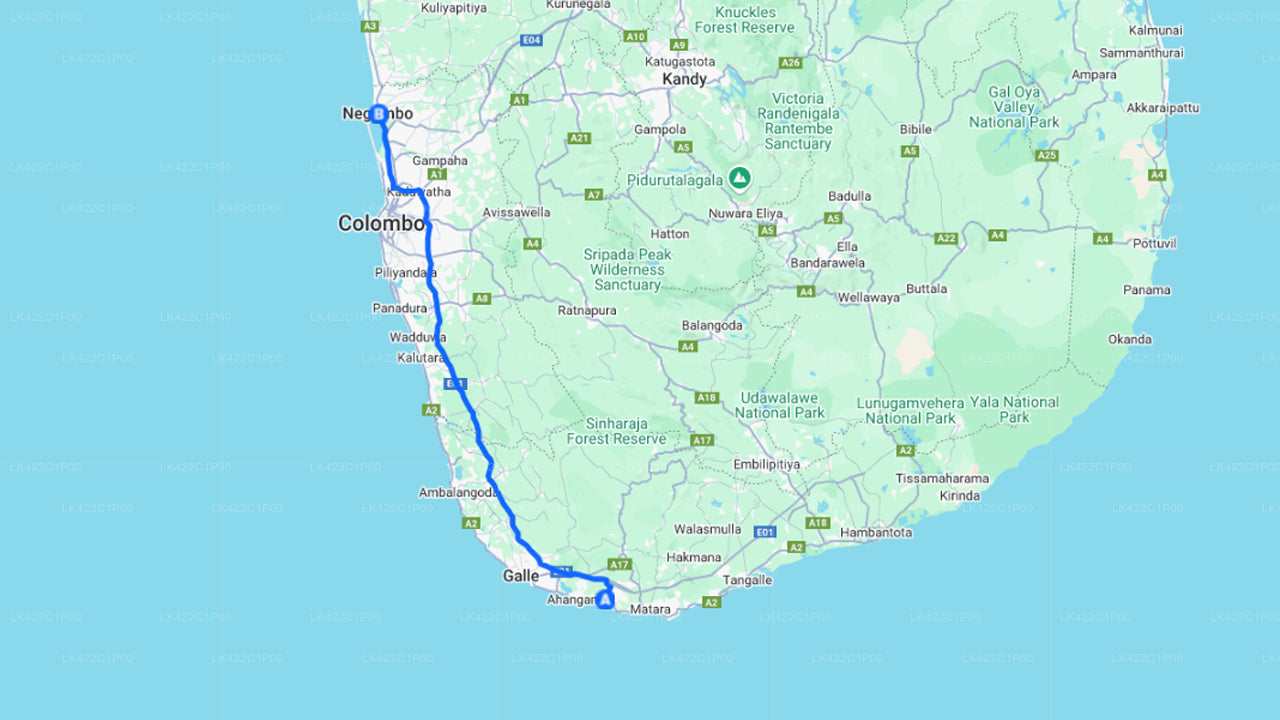 Transfert privé de Weligama à Negombo