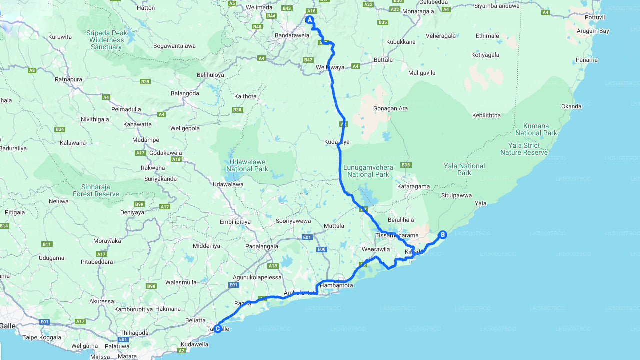 Excursion privée d'Ella à Tangalle avec Yala Safari