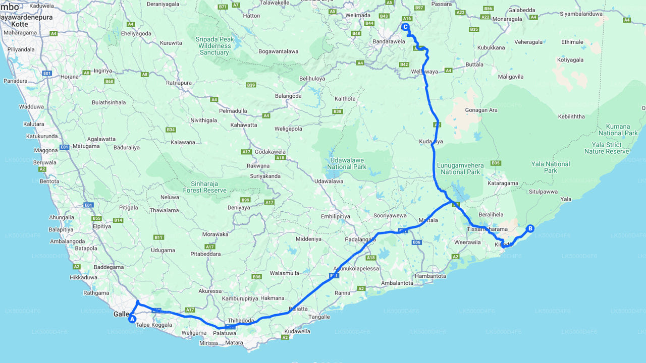 Private Tour from Unawatuna to Ella with Yala Safari