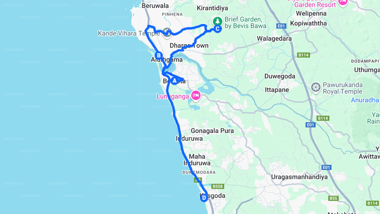 Visite de la ville de Bentota