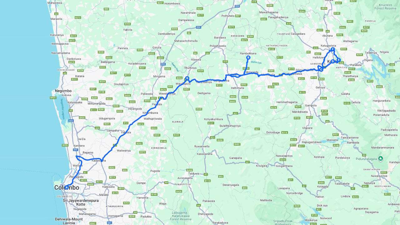 Visite de la ville de Kandy au départ de Colombo