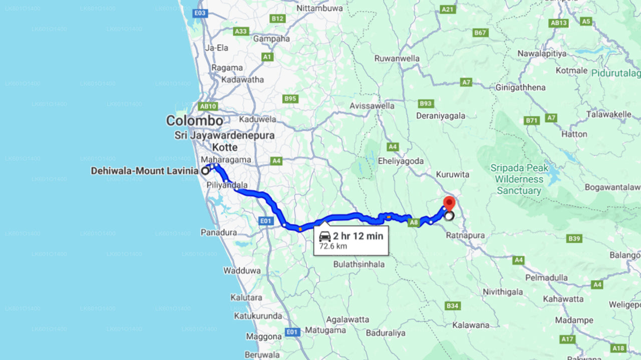 Explorez les mines de pierres précieuses de Ratnapura depuis le mont Lavinia