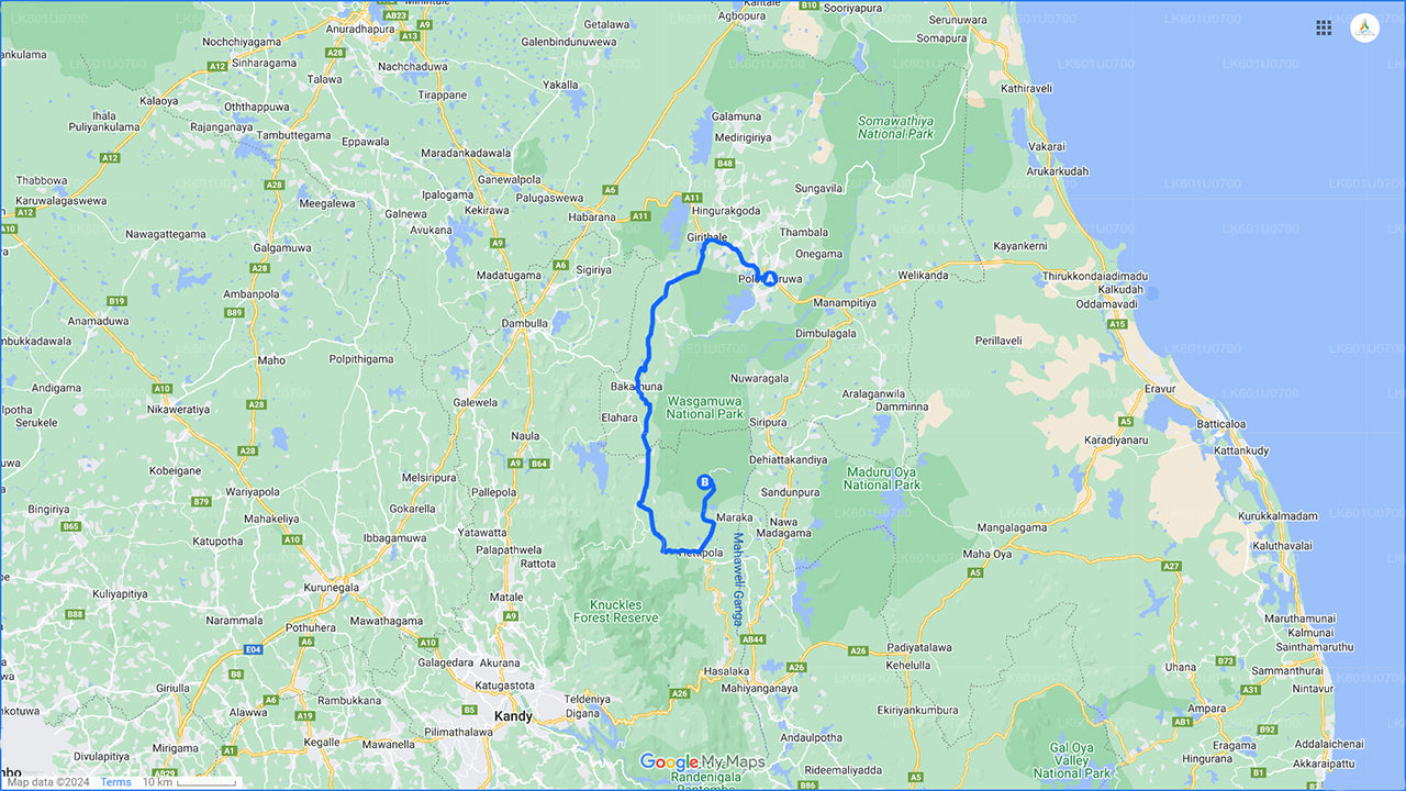 Safari dans le parc national de Wasgamuwa au départ de Polonnaruwa