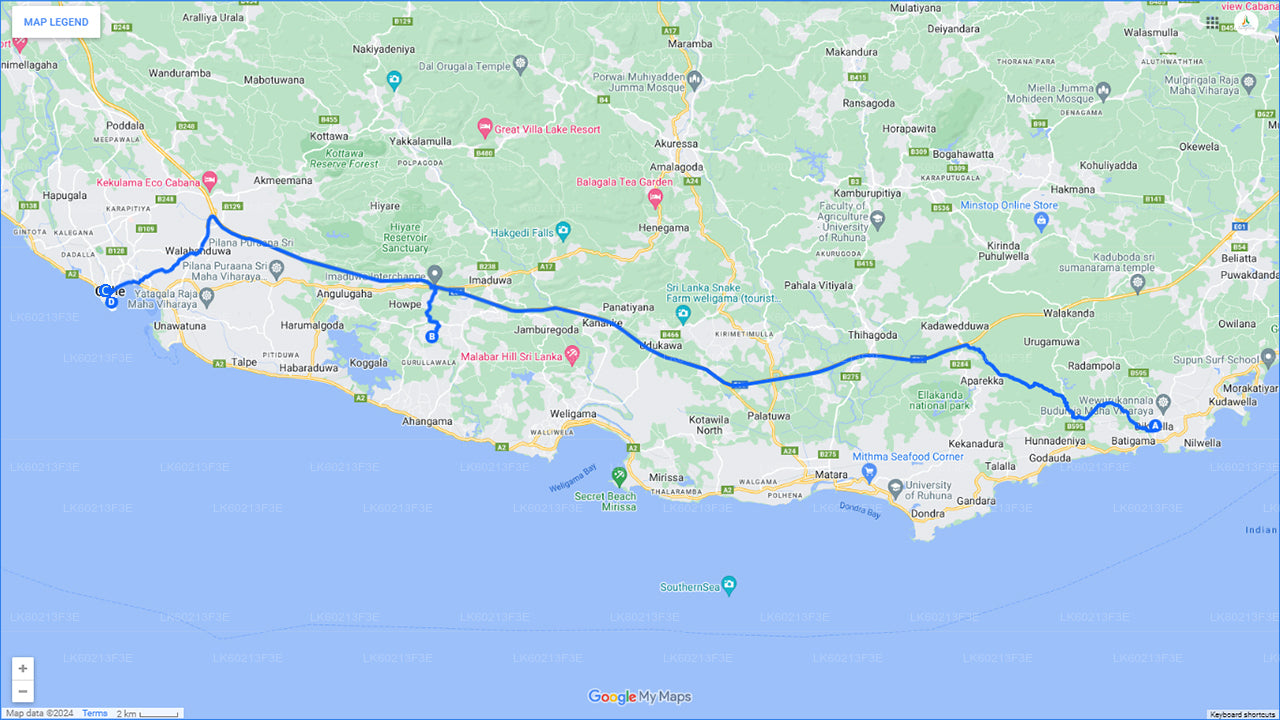 Handungoda et Galle au départ de Dikwella City (excursion privée d'une journée)