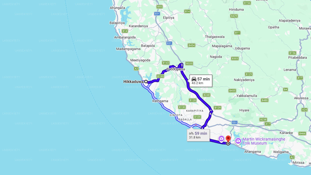 Relâcher de bébés tortues à Unawatuna