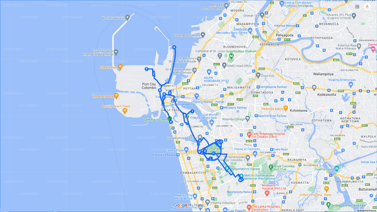 Visite de la ville de Colombo depuis le port de Colombo