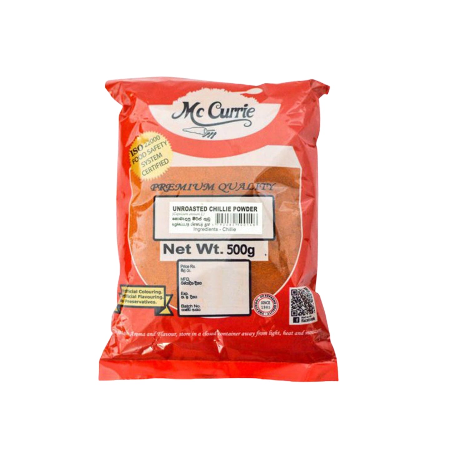 Poudre de piment non torréfié Mc Currie (100 g)
