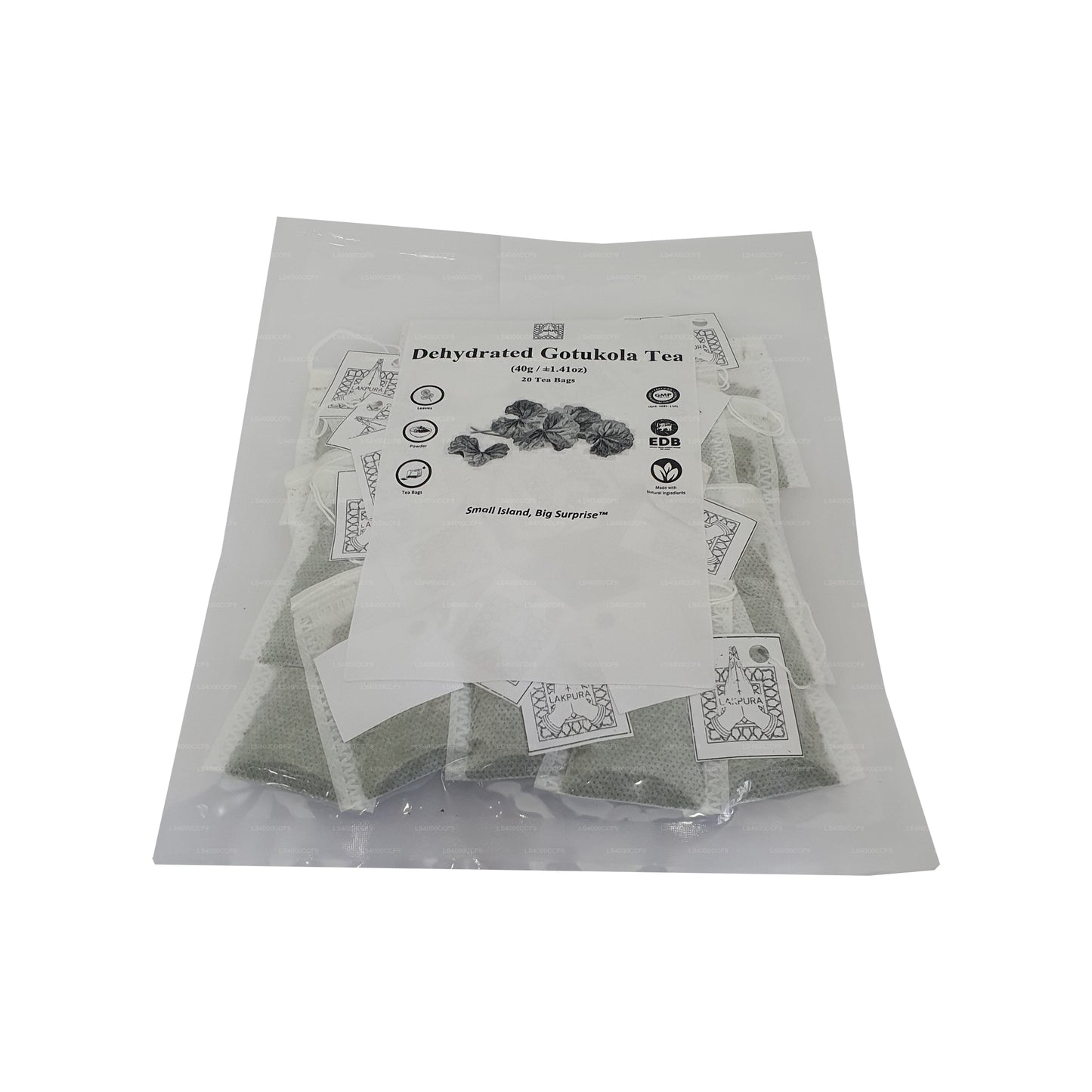 Sachets de thé Gotukola déshydratés Lakpura (40 g) 20 sachets de thé