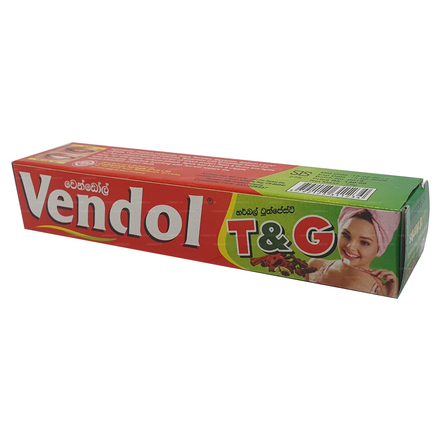 Dentifrice Vendol T et G (135 g)