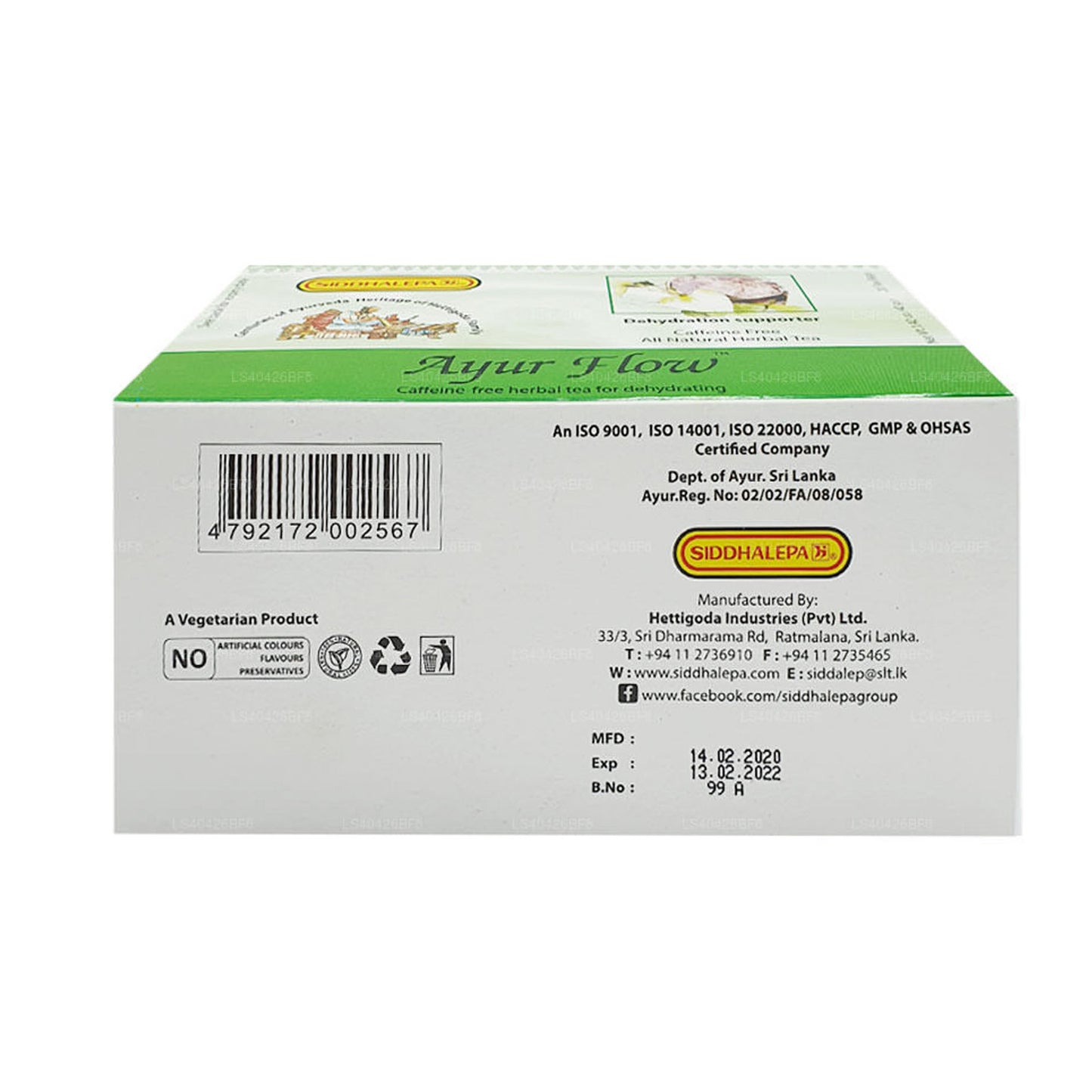 Thé Siddhalepa Ayur Flow (20 sachets de thé)