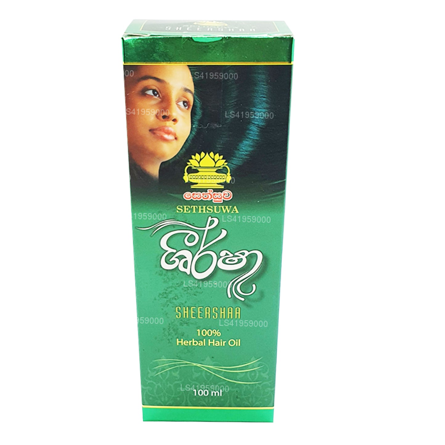 Huile capillaire à base de plantes Sethsuwa Sheersha (100 ml)