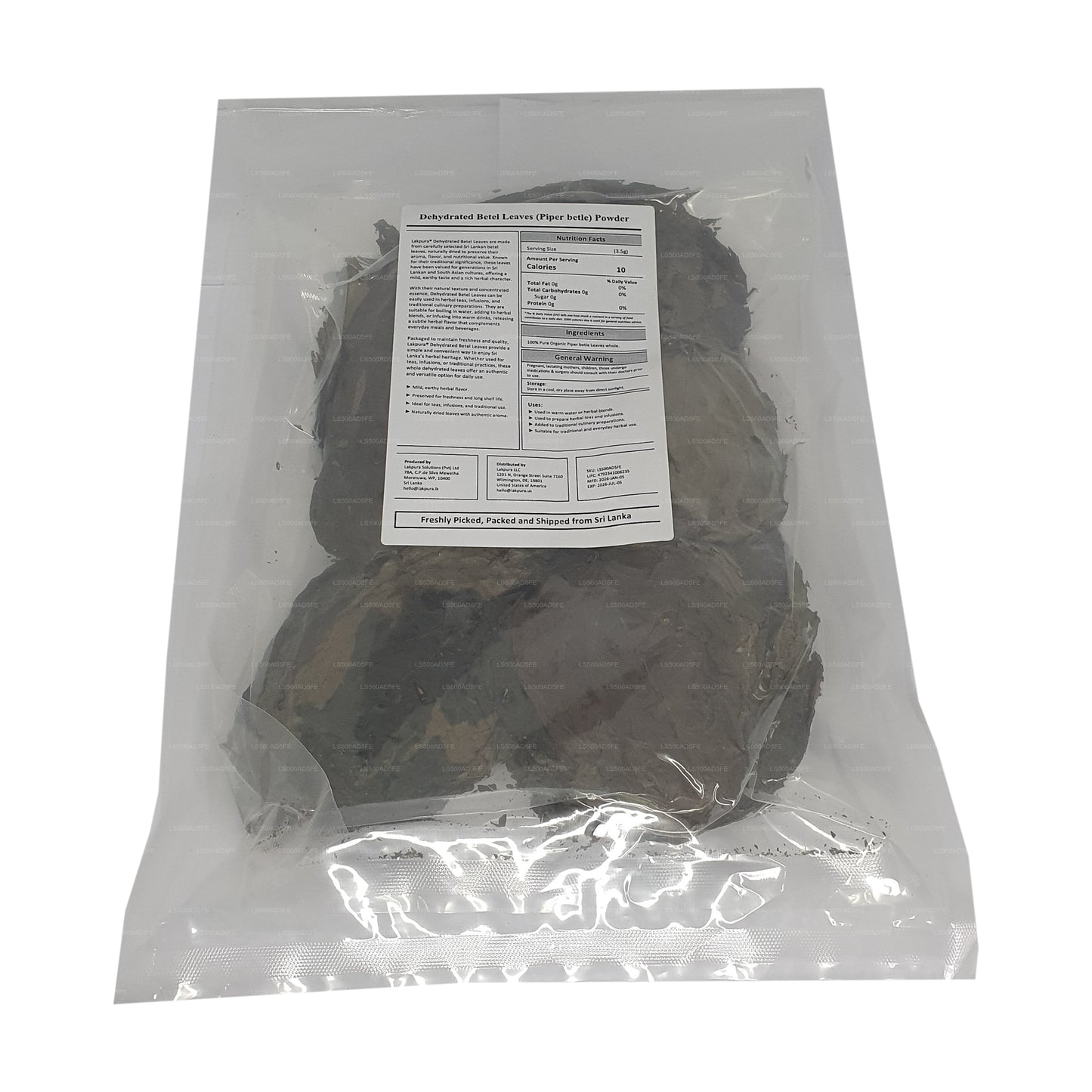 Feuilles de bétel déshydratées Lakpura®