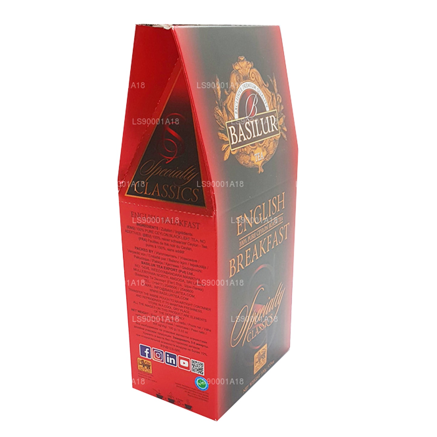 Petit déjeuner anglais Basilur Specialty Classics (100 g)