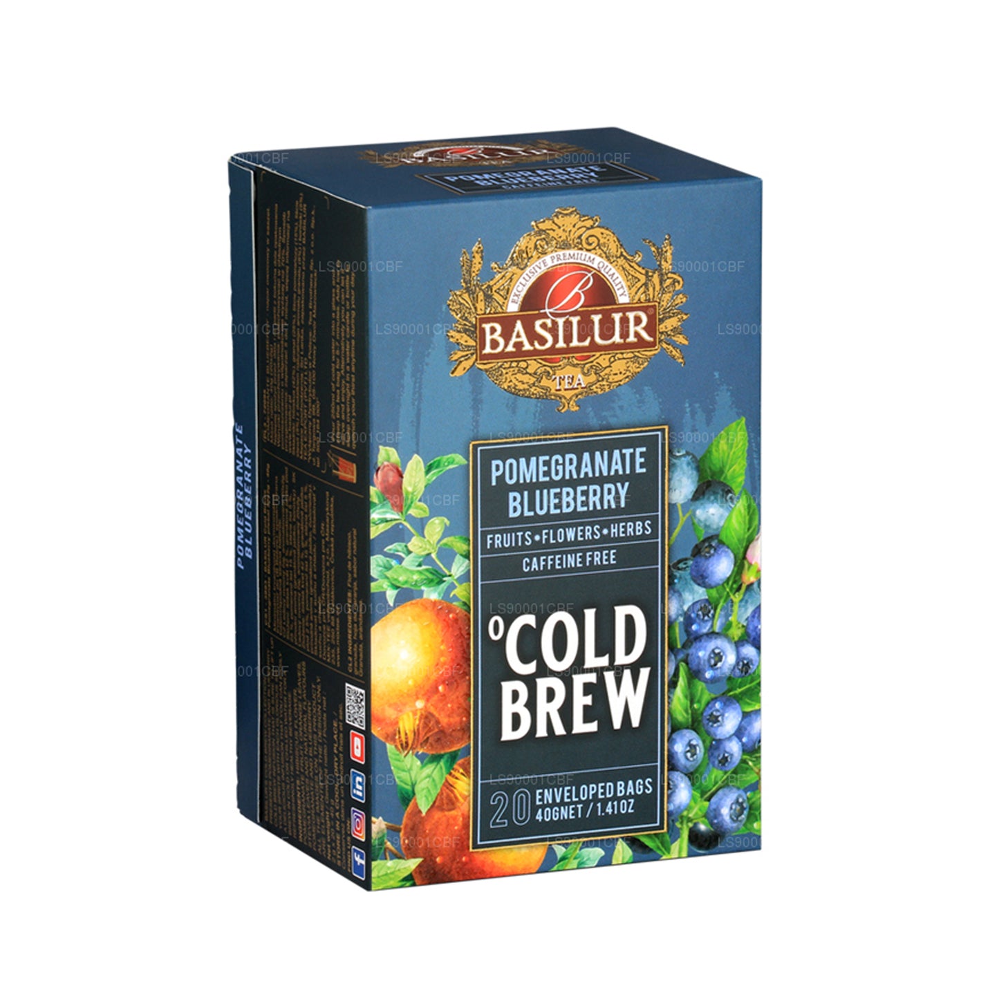 Basilur Cold Brew « Pomegranate Blueberry » (40 g) 20 sachets de thé