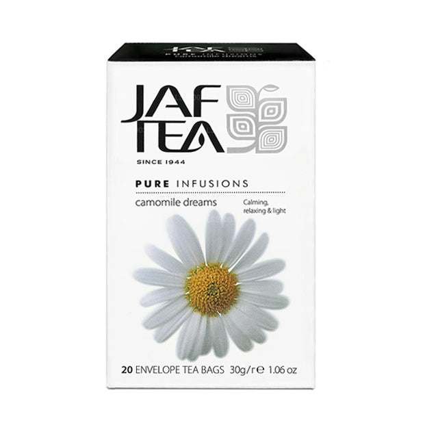 Sachets de thé enveloppés Camomile Dream de la collection Jaf Tea Pure Infusions (30 g)