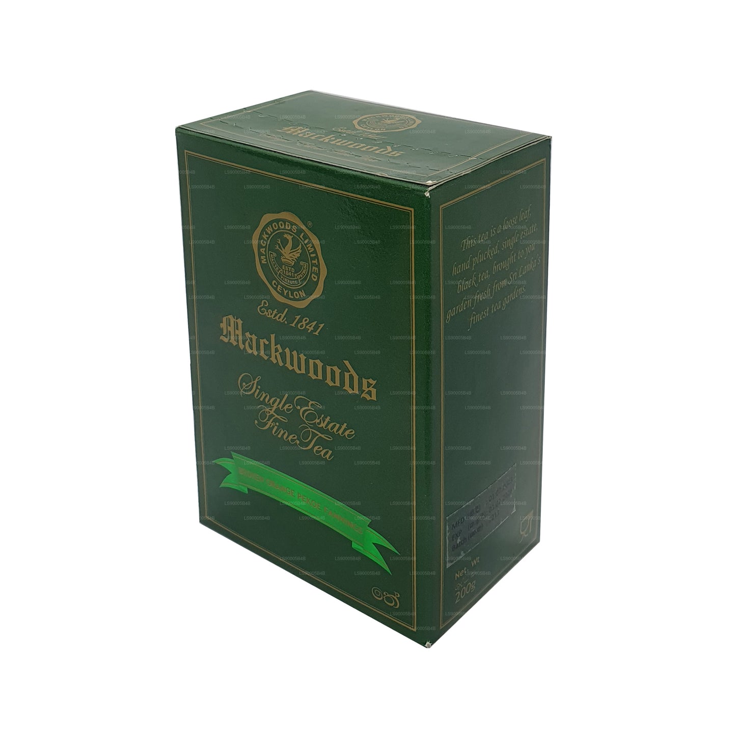 Thé noir de Ceylan en vrac Mackwoods Single Estate Broken Orange Pekoe Fannings (BOPF) (200 g)