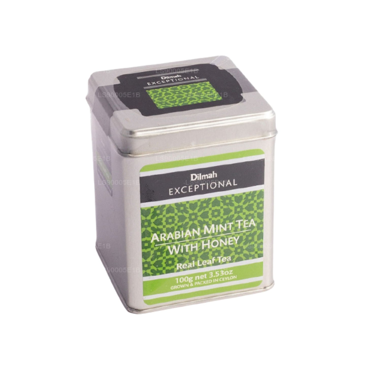 Boîte en étain Dilmah Exceptional pour thé à la menthe arabe et miel (100 g)