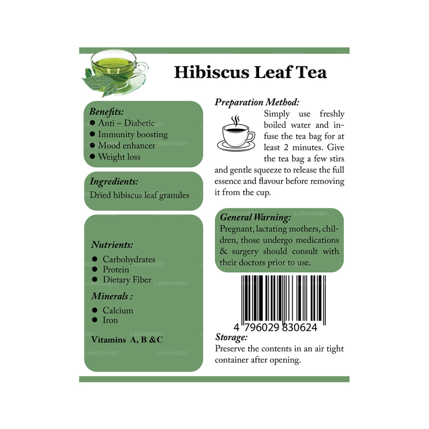 Lifetone Hibiscus Leaf Tea (30g)