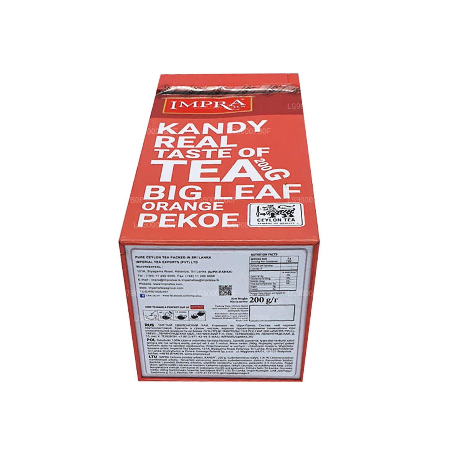 Boîte en métal Impra Kandy Taste of Tea Big Leaf Orange Pekoe (200 g)