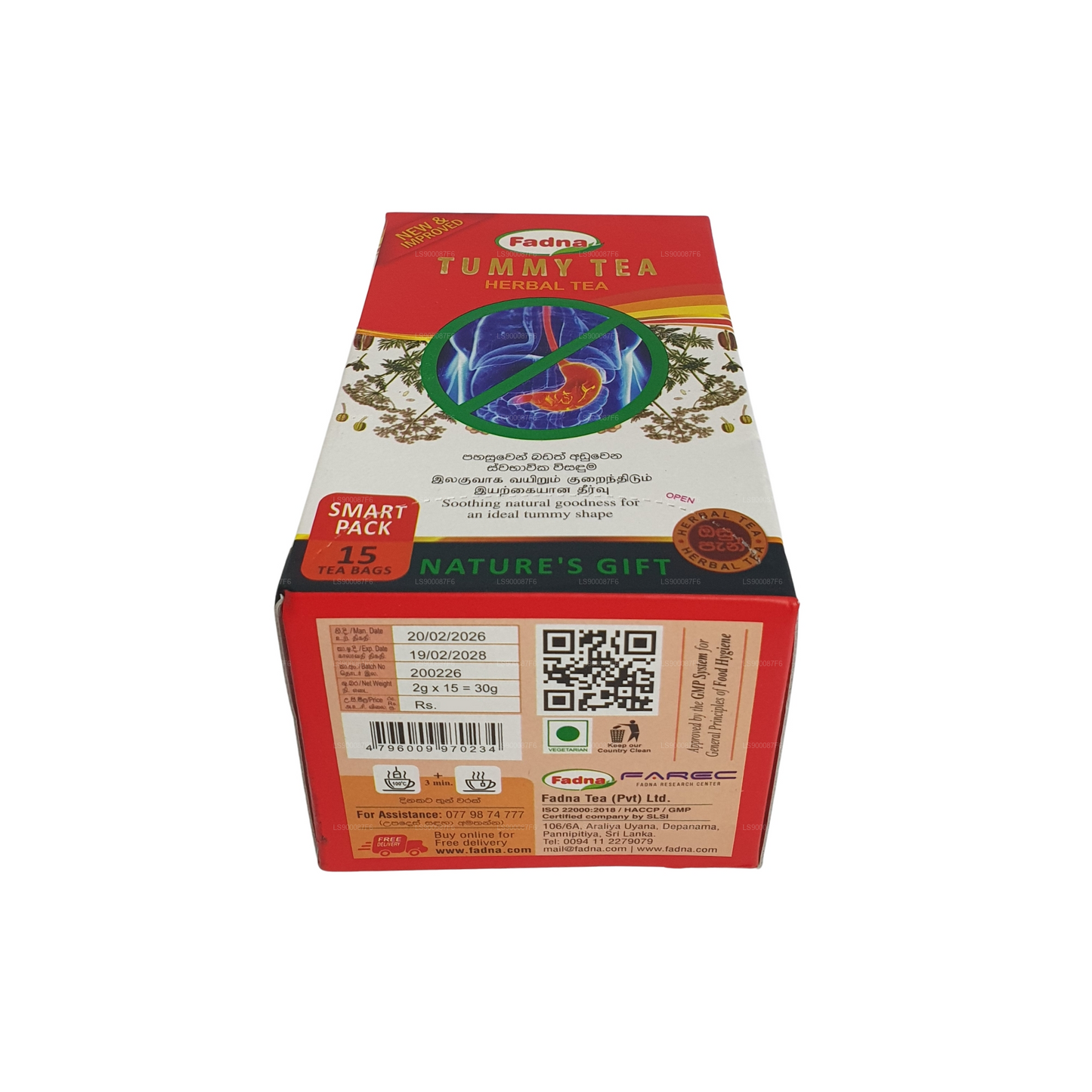 Thé pour le ventre Fadna (40 g) 20 sachets de thé
