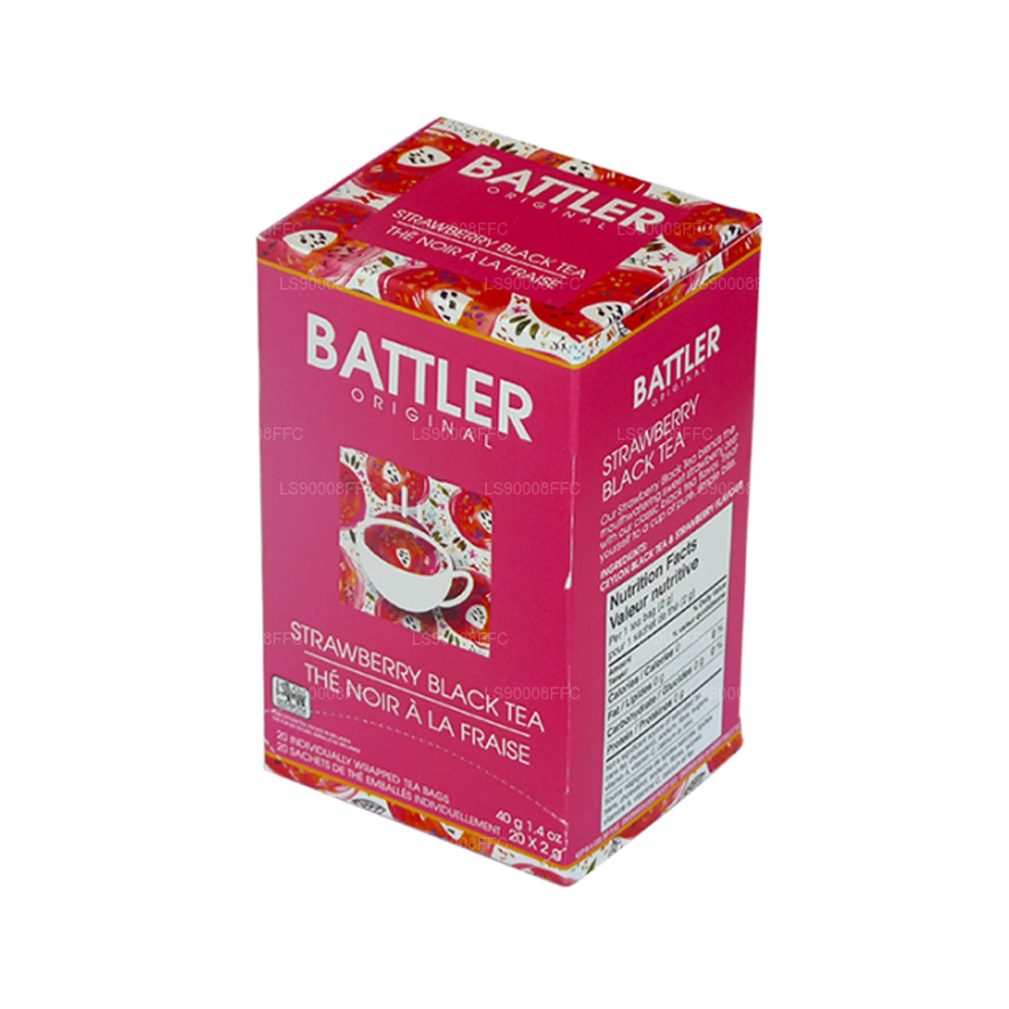 Thé noir à la fraise Battler Original (40 g) 20 sachets