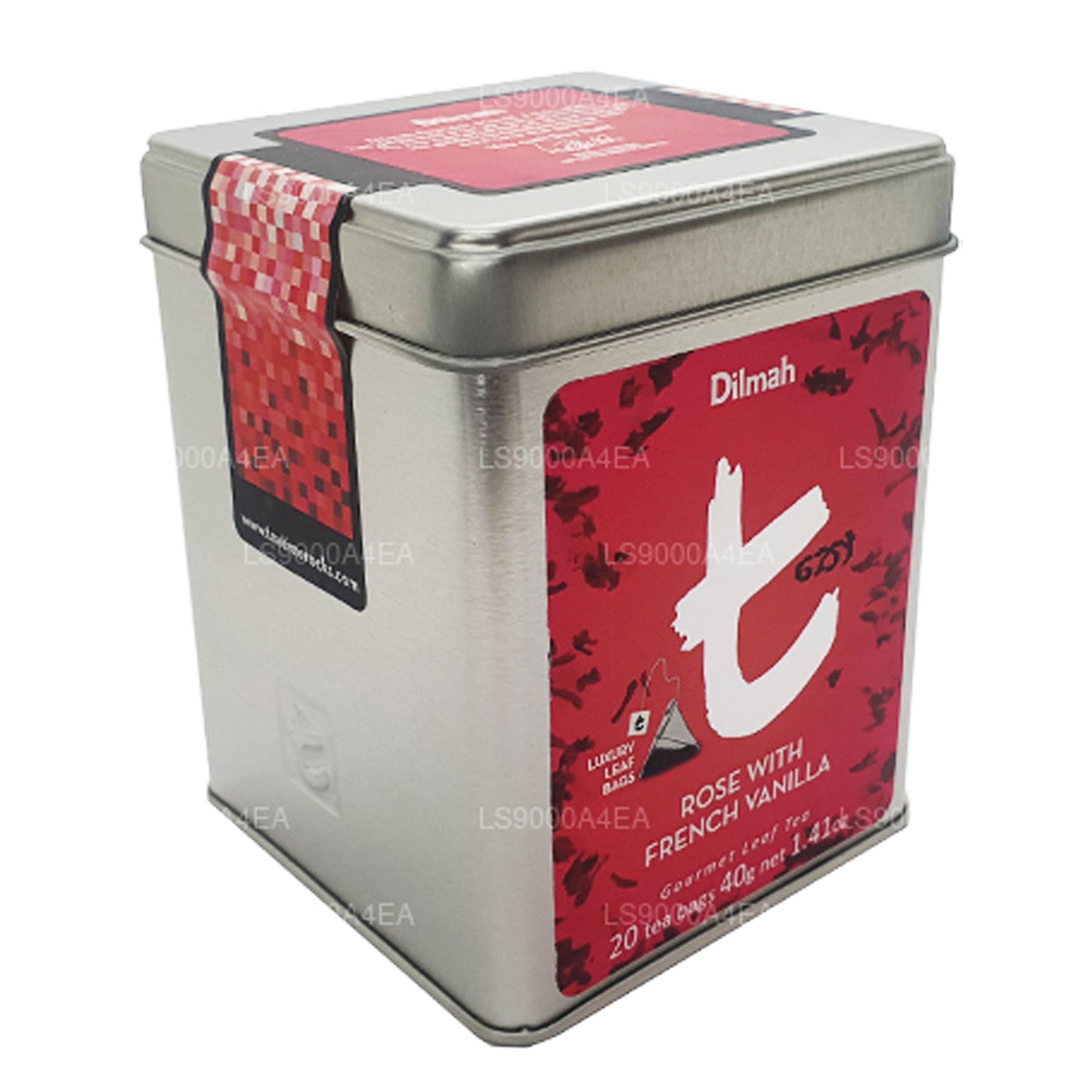 Dilmah T-series Rose à la vanille française 20 sachets de thé en feuilles (40 g)