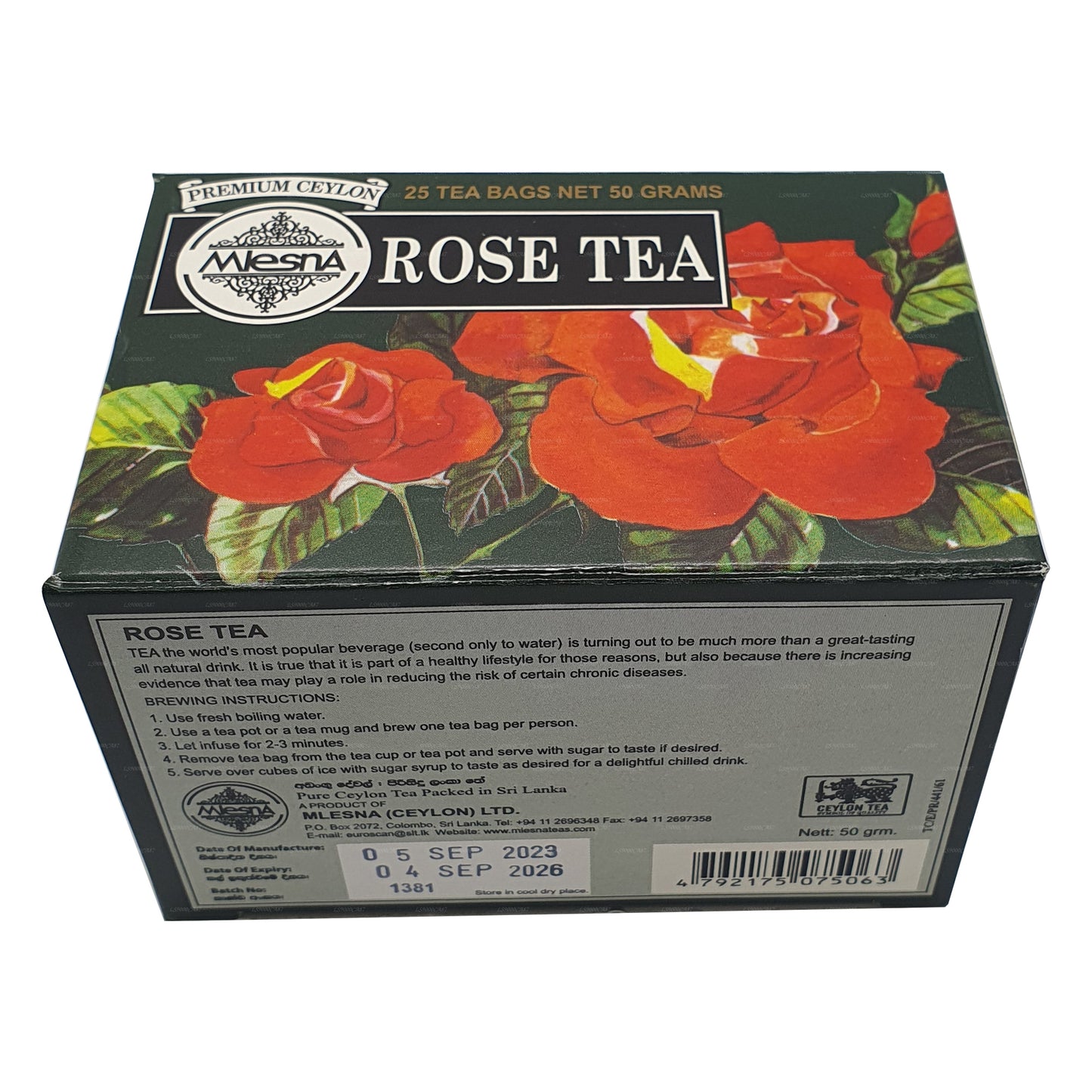 Thé à la rose Mlesna (50 g) 25 sachets