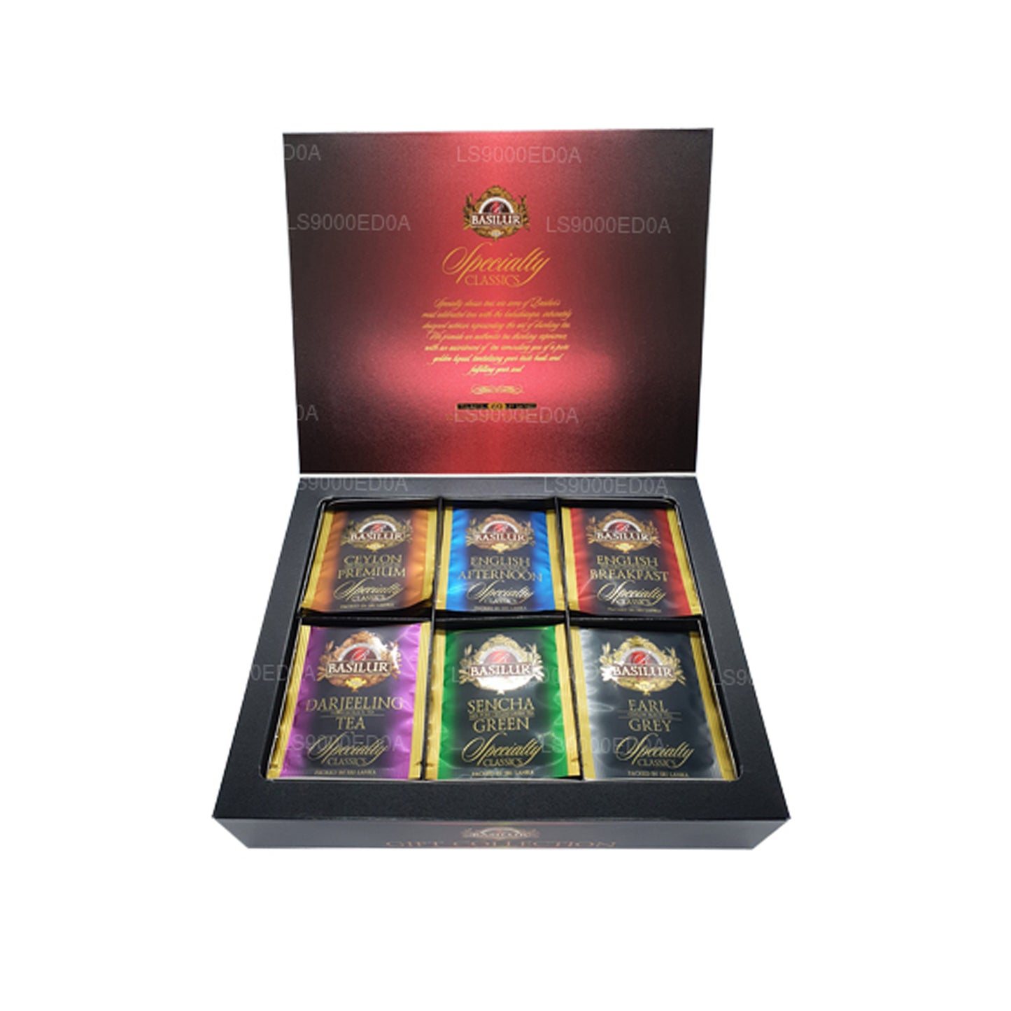Coffret cadeau Basilur Assorted Specialty Classics (115 g) 60 sachets de thé enveloppés