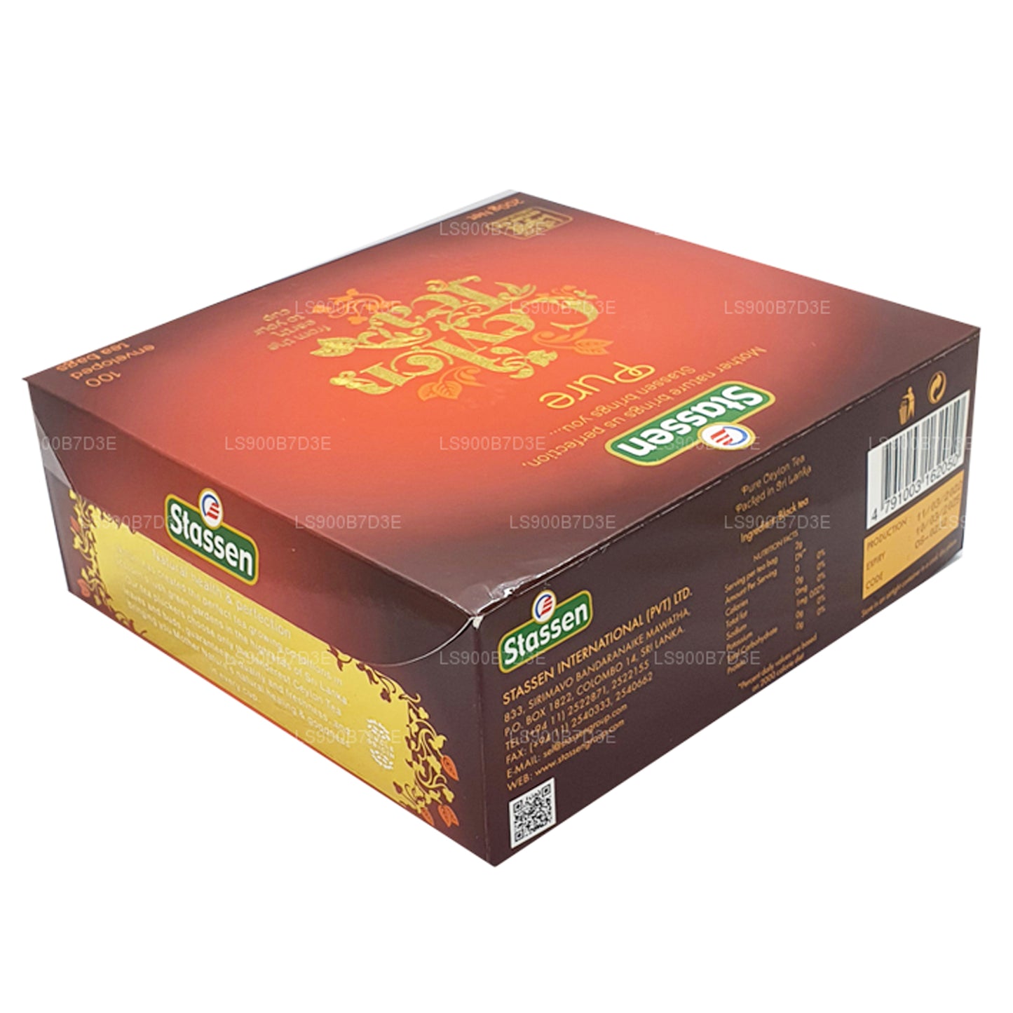 Thé noir Stassen Pure Ceylan (200 g) 100 sachets de thé