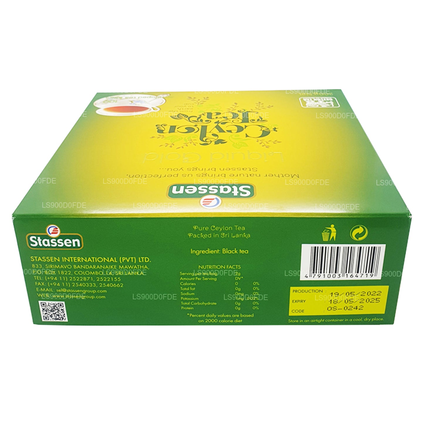 Thé liquide doré Stassen (200 g) 100 sachets