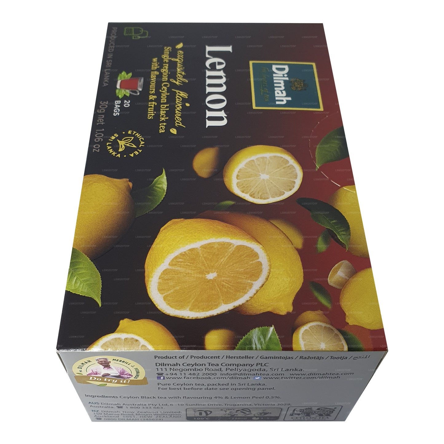 Thé aromatisé au citron Dilmah (30g) 20 sachets