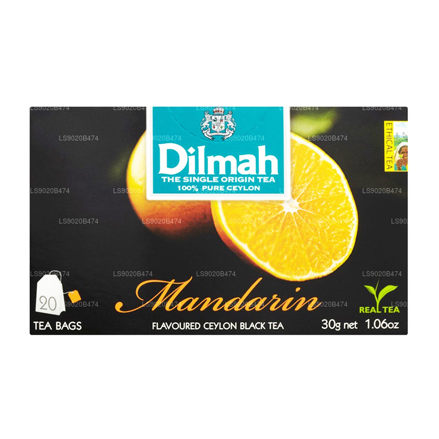 Thé aromatisé à la mandarine Dilmah (30g) 20 sachets