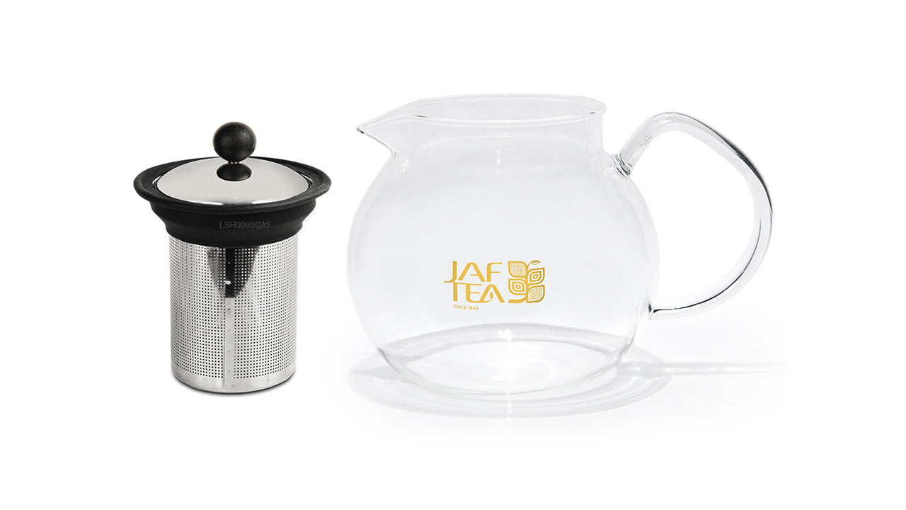 Théière en verre Jaf Tea avec infuseur en acier inoxydable