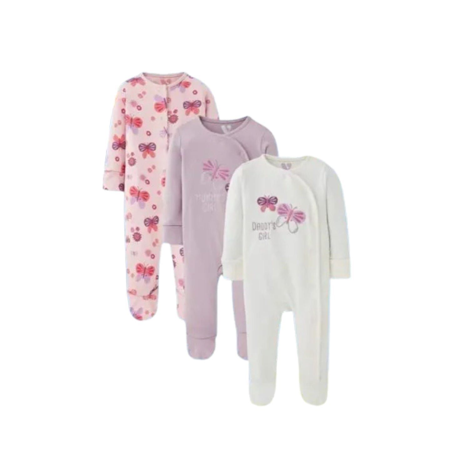 Lot de 3 combinaisons de nuit pour filles et bébés