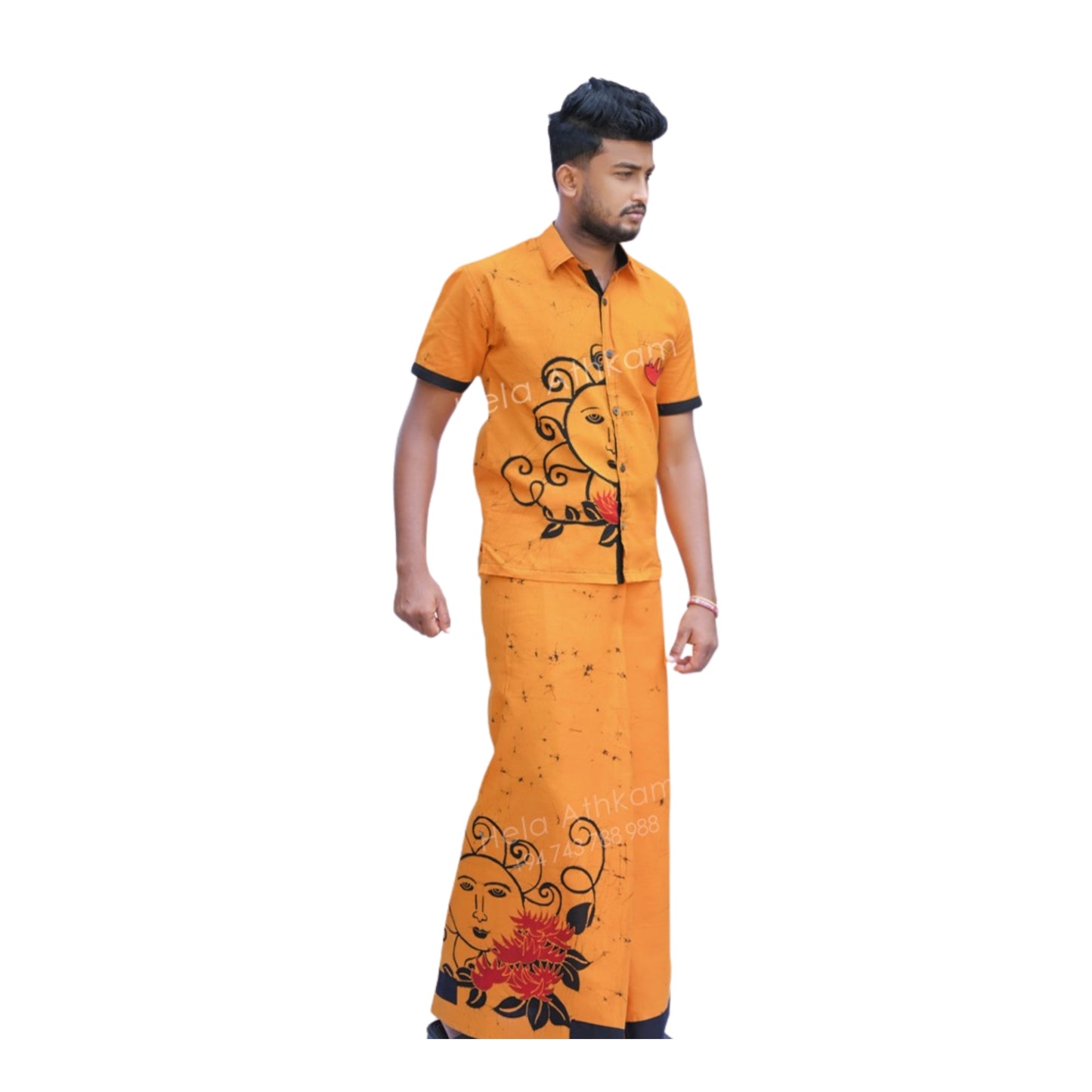 Chemise et Sarong Batik Lakpura® (Design AB222)