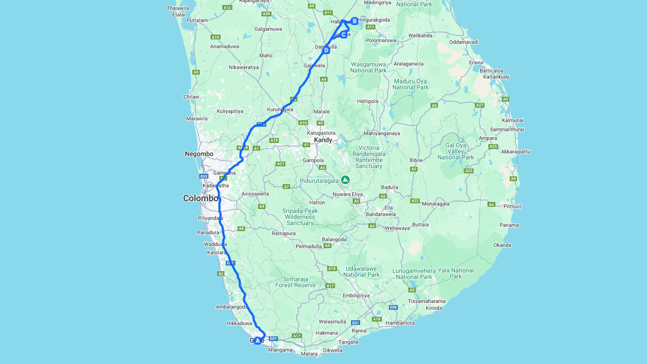 Excursion sur la faune et le patrimoine mondial au départ de Galle (2 jours)