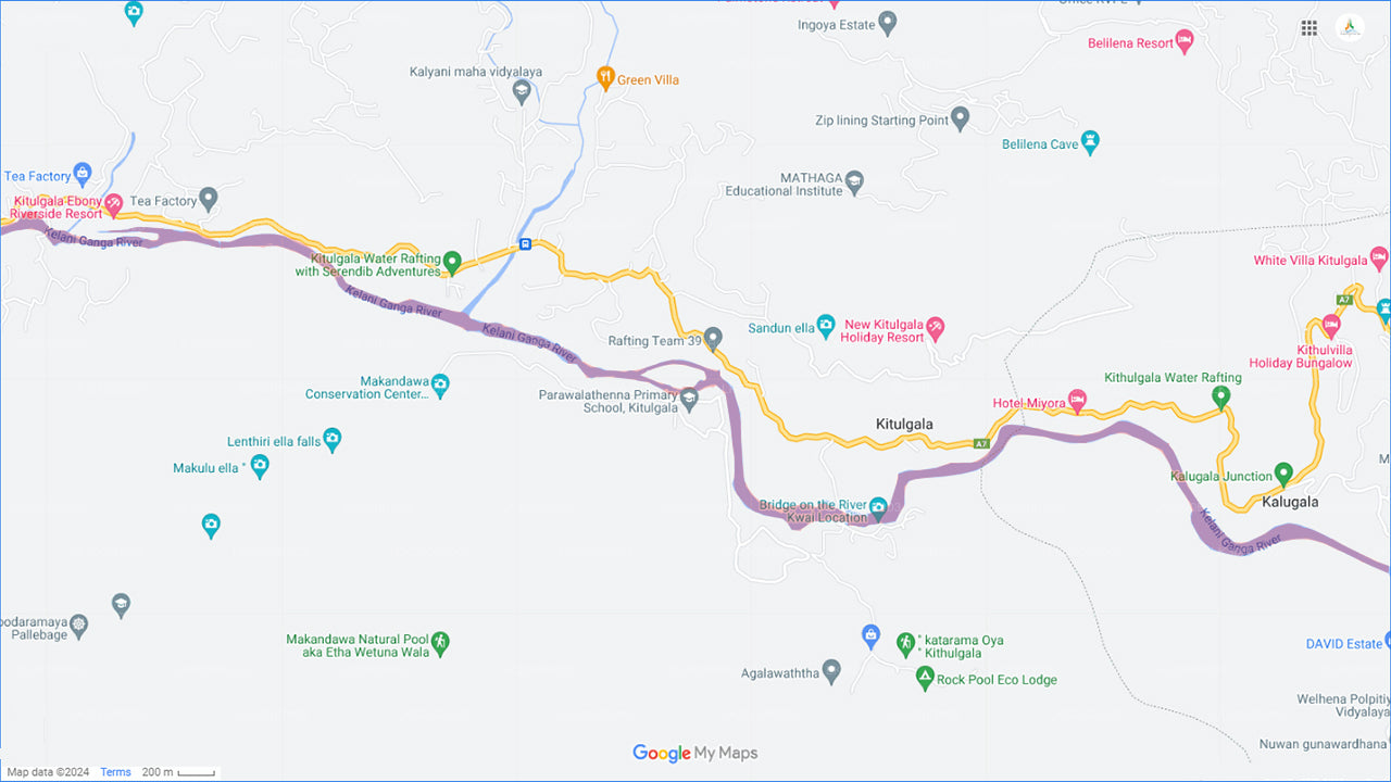 Rafting en eaux vives au départ de Kitulgala (5 km)