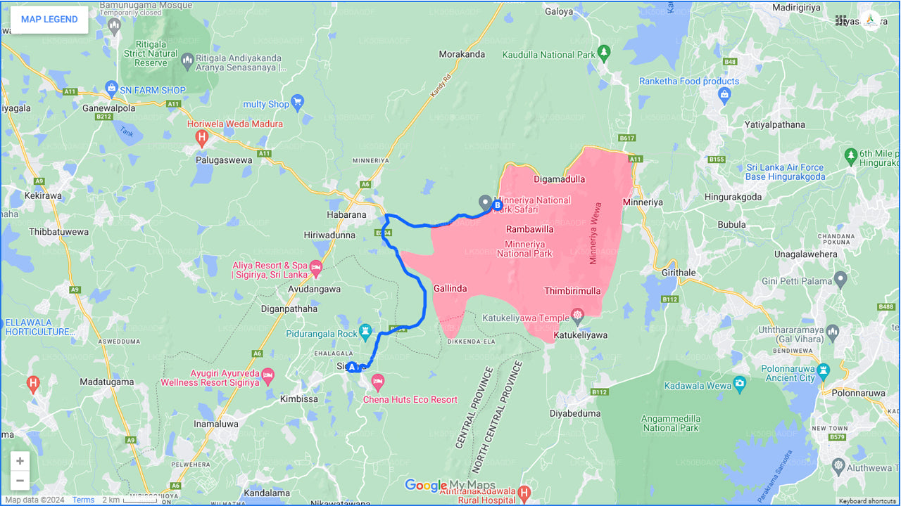 Safari privé dans le parc national de Minneriya au départ de Sigiriya