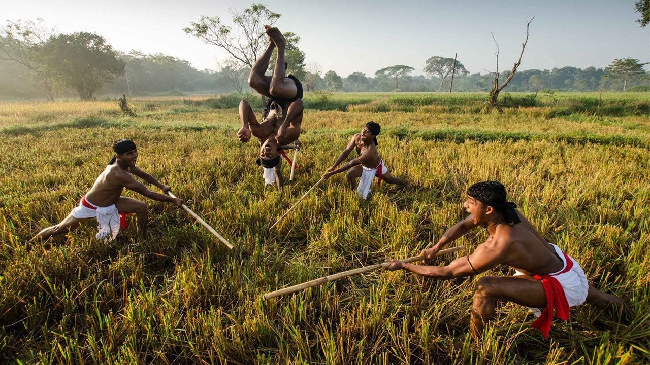 Spectacle d'Angampora avec Rana Bera de Habarana