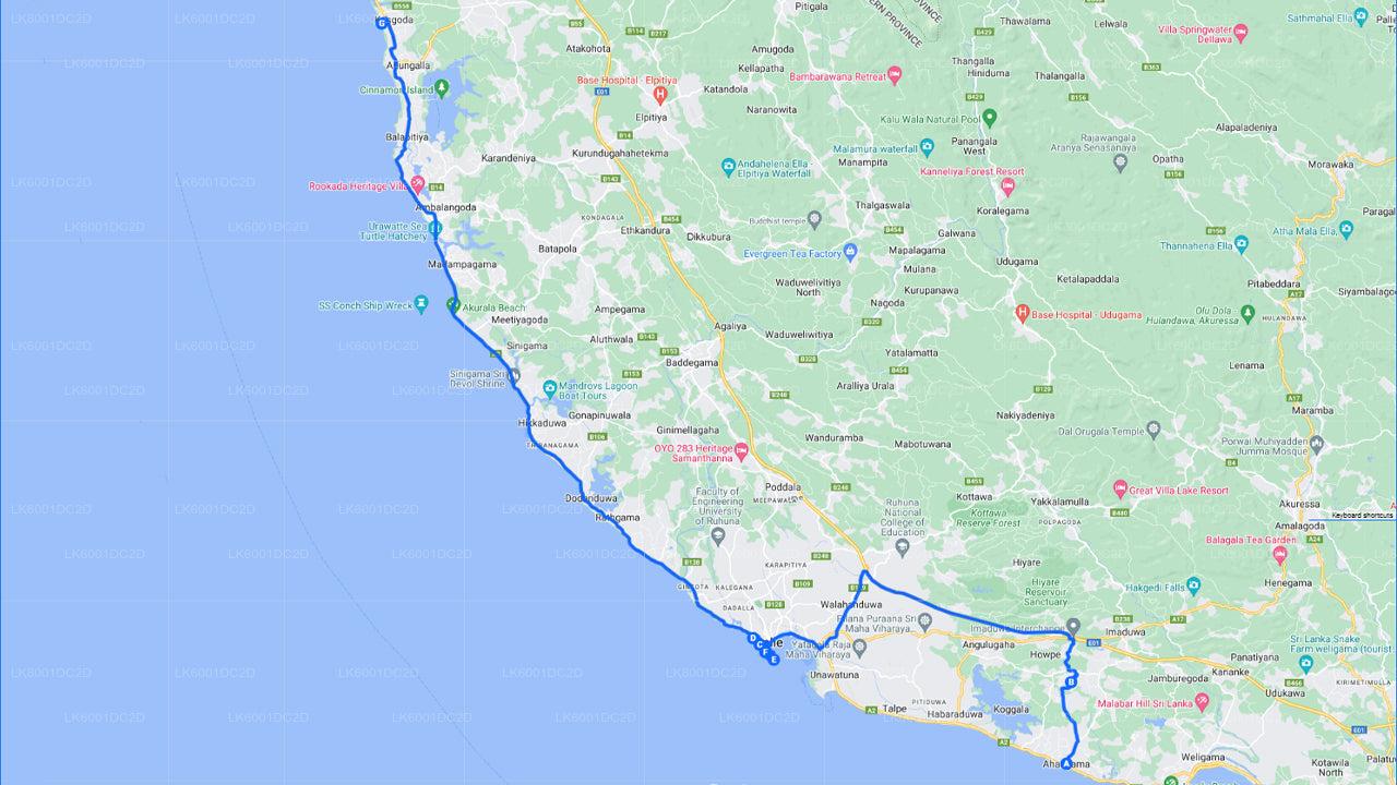 Points forts de la côte sud depuis Ahangama