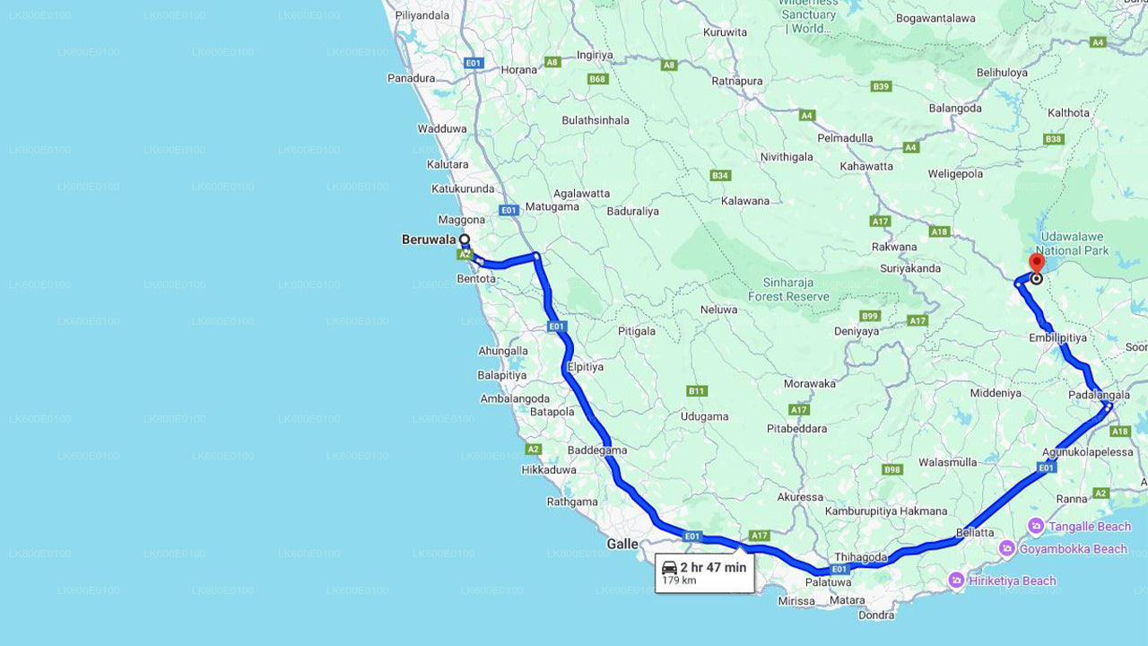 Safari dans le parc national d'Udawalawe au départ de Beruwala