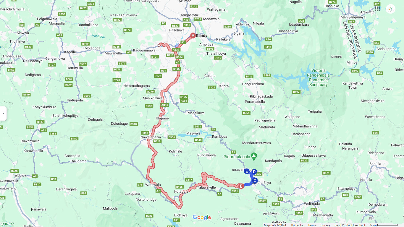 Nuwara Eliya depuis Kandy en train