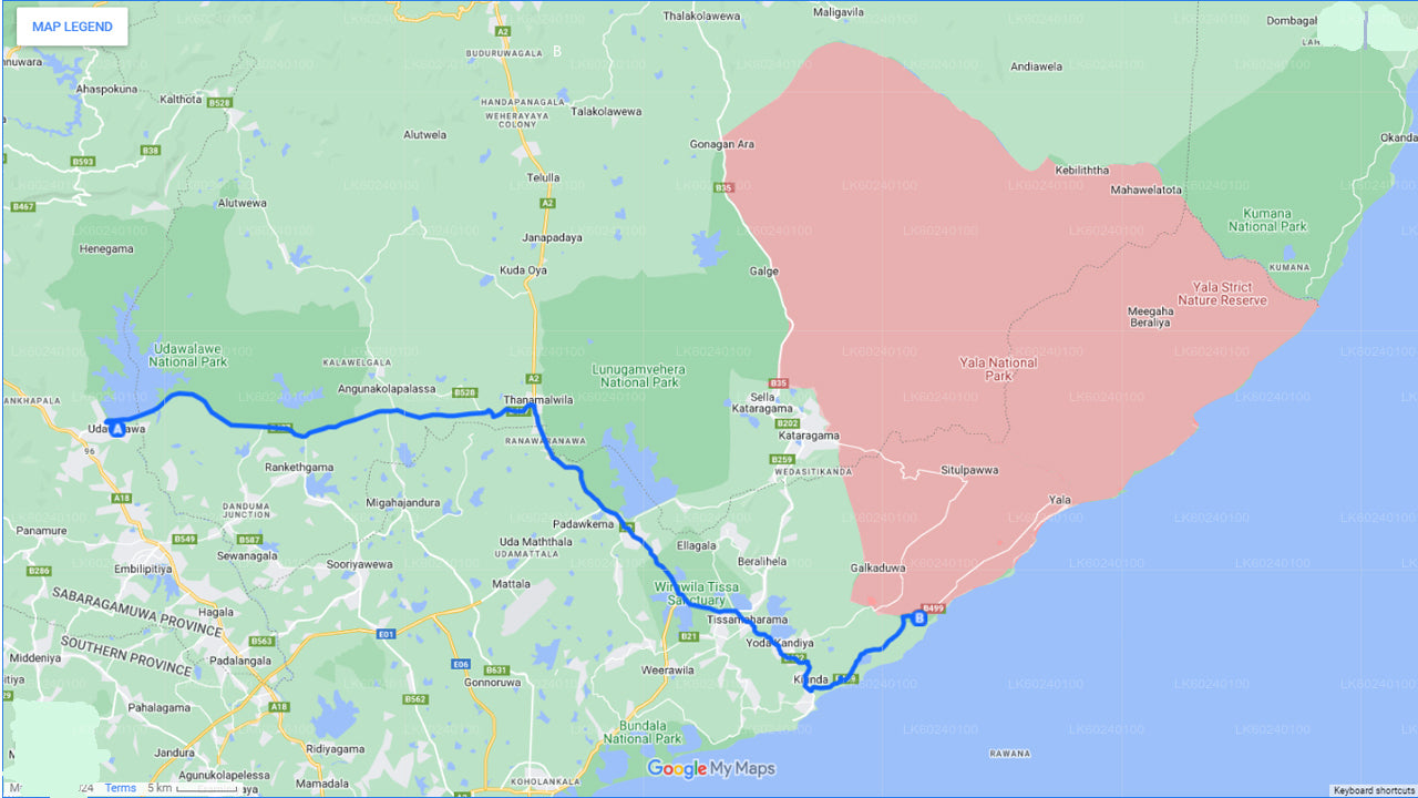 Safari au parc national de Yala depuis Uda Walawe