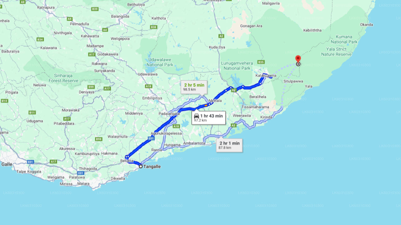 Safari au parc national de Yala au départ de Tangalle