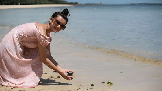 Relâcher un bébé tortue à Kosgoda