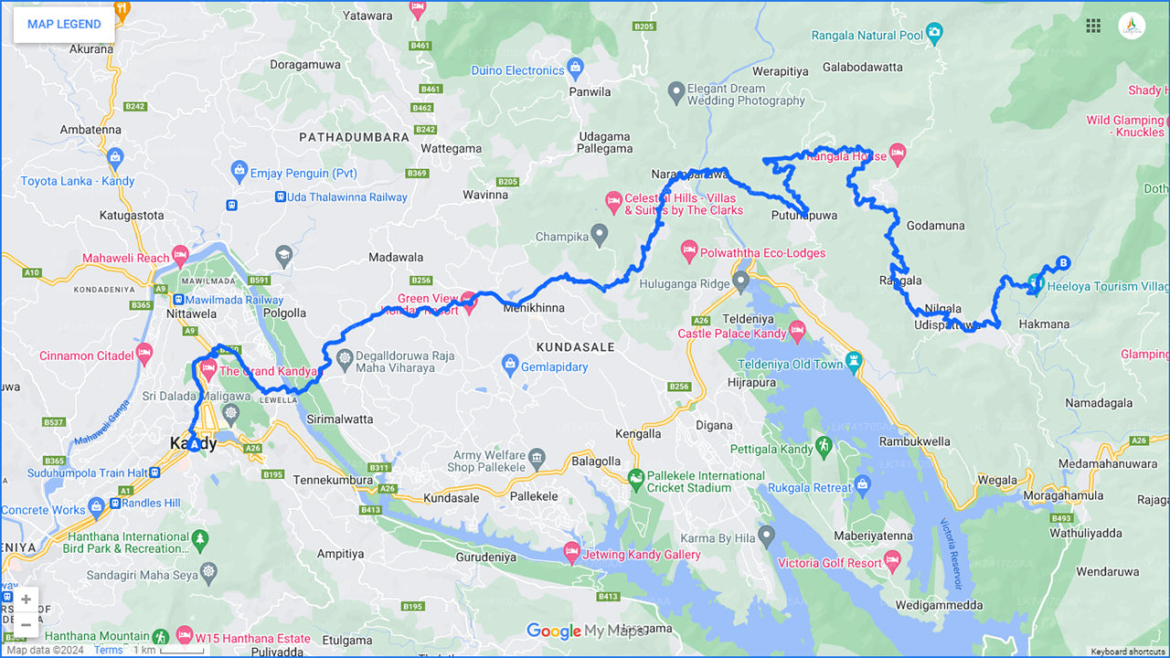 Randonnée vers le village d'Heeloya depuis Kandy