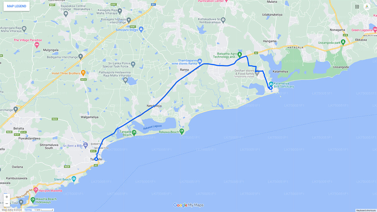 Observation des oiseaux en bateau au sanctuaire de Kalametiya depuis Tangalle
