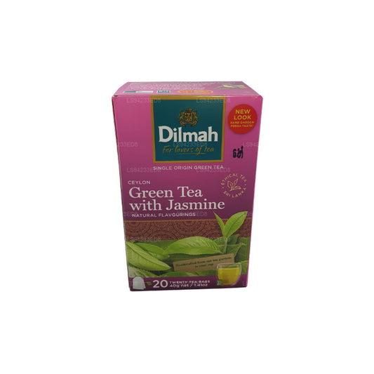 Thé vert de Ceylan au jasmin Dilmah (40g) 20 sachets